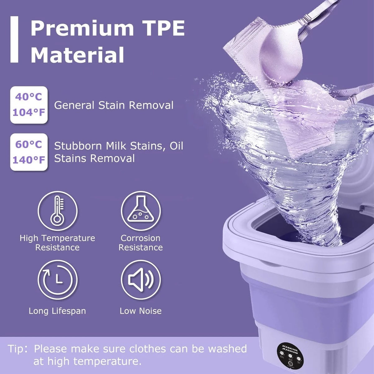 Portable Mini Folding Washing Machine Portable Mini Laundry Machine For Clothes Multi Color