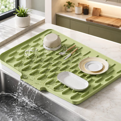 Kitchen Sink Drying Mat | Fast Water Absorbent Dish Drying Pad