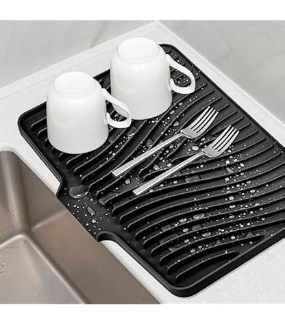 Kitchen Sink Drying Mat | Fast Water Absorbent Dish Drying Pad