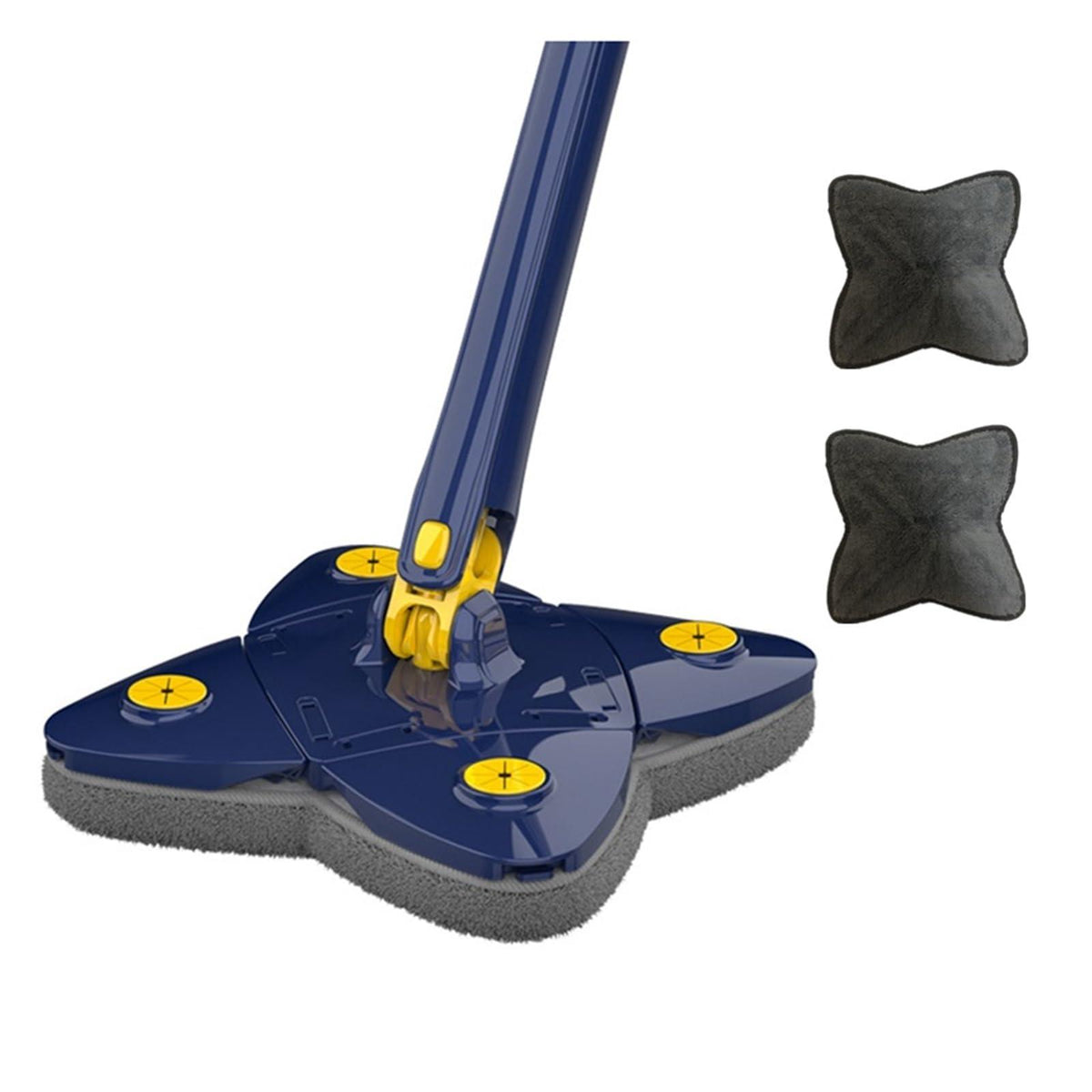Twist Clover Magic Mop Free Hand Self wringing 360 Squeeze X type Rotation Household Cleaning Bathroom Dusting Foldable Head Tool With Box