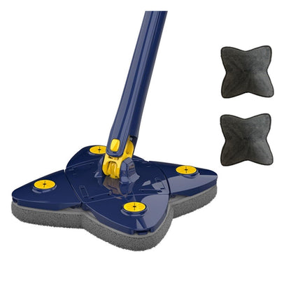 Twist Clover Magic Mop Free Hand Self wringing 360 Squeeze X type Rotation Household Cleaning Bathroom Dusting Foldable Head Tool With Box