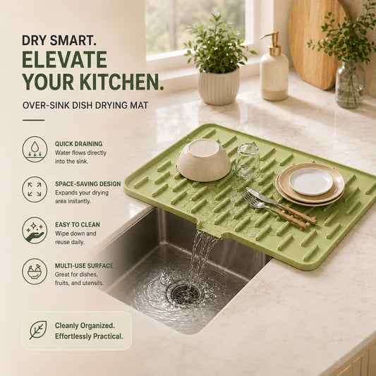 Kitchen Sink Drying Mat | Fast Water Absorbent Dish Drying Pad