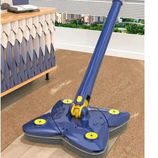 Twist Clover Magic Mop Free Hand Self wringing 360 Squeeze X type Rotation Household Cleaning Bathroom Dusting Foldable Head Tool With Box