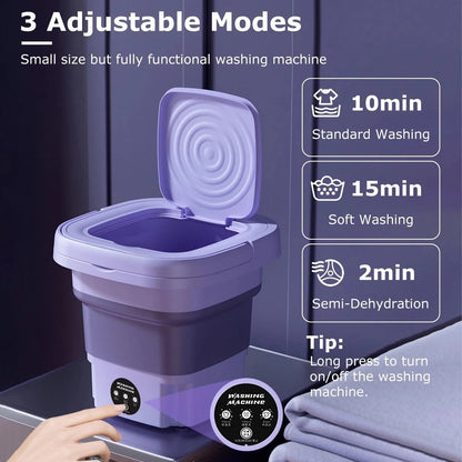 Portable Mini Folding Washing Machine Portable Mini Laundry Machine For Clothes Multi Color