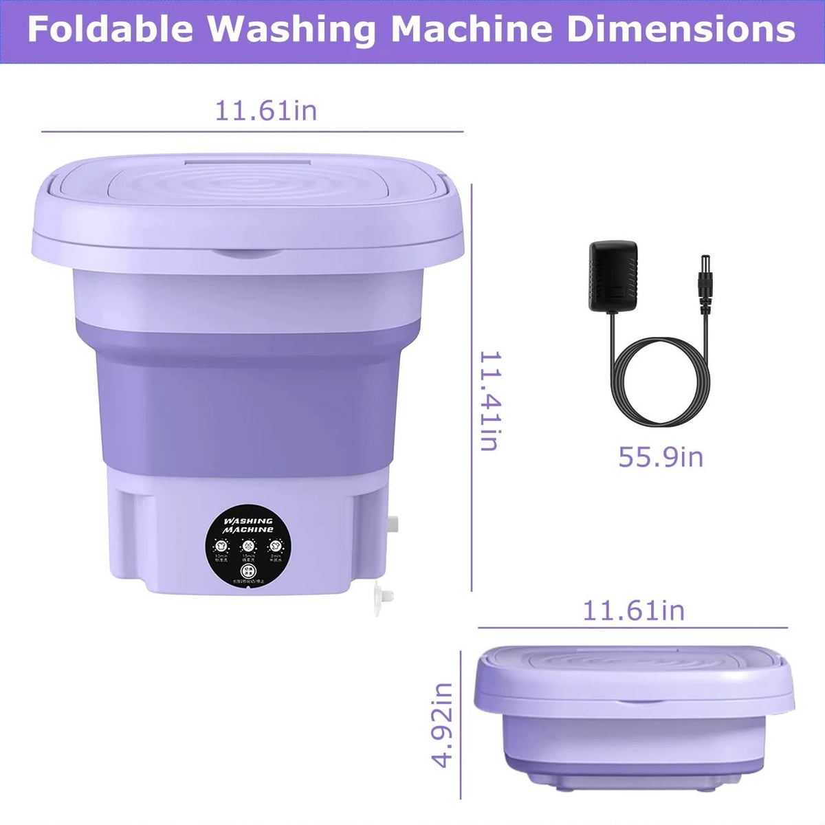 Portable Mini Folding Washing Machine Portable Mini Laundry Machine For Clothes Multi Color